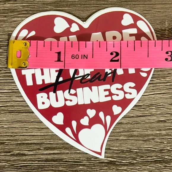 (50) YOU ARE THE HEART OF MY BUSINESS Appreciation Thankyou Cards - Picture 6 of 6